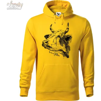 Dámská mikina Mikina - kráva Jitka Barva: Žlutá (04), Velikost: XXL, Střih: Pánské