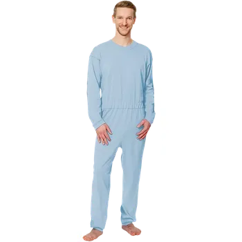 Zdravotnický oděv Overal se zipem na zádech [4.706] - 033 - blankytně modrá / M / kr. rukáv