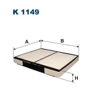 Ventilátor topení a klimatizace Filtr, vzduch v interiéru FILTRON K 1149