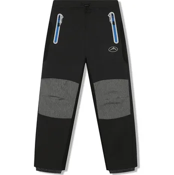 Chlapecké kalhoty KUGO ZATEPLENÉ SOFTSHELLOVÉ KALHOTY HK5068 TMAVĚ ŠEDÁ 170