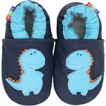 CAROZOO Kožené capáčky s koženou podrážkou stegosaurus 6-7 let Modrá 31