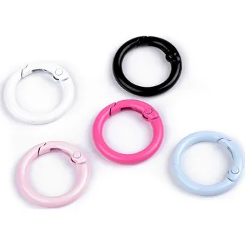 Karabina kulatá lakovaná Ø25 mm, Balení 5 ks, Varianta 3 pink