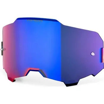 Motocyklové brýle Plexi ARMEGA (HIPER modré chromové, Anti-fog)