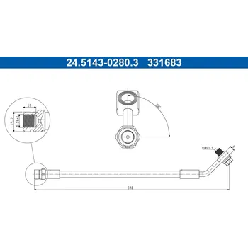 Brzdová hadice Brzdová hadice ATE 24.5143-0280.3