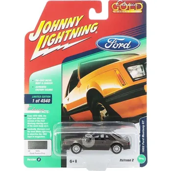 autíčko Ford Mustang 5.0 1982 šedá 1:64 - Johnny Lightning Ford Mustang - sběratelský model autá 1/64