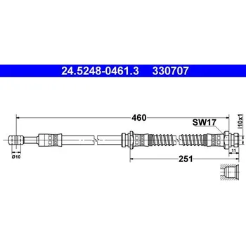 Brzdová hadice Brzdová hadice ATE 24.5248-0461.3