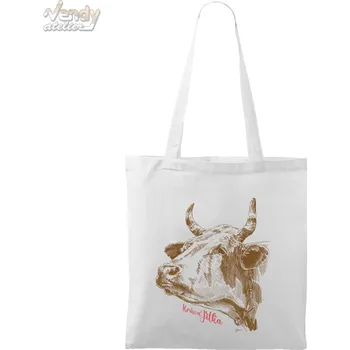 Plátěná taška - kráva Jitka Barva: Bílá