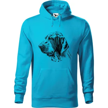 Dámská mikina Mikina - Italský Ohař Barva: Modrá - tyrkysová (44), Velikost: L, Střih: Pánské