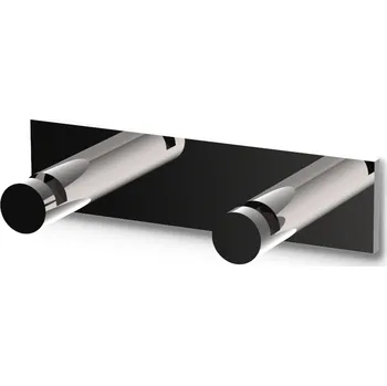 Držák na ručník Decor Walther, Věšák háček na ručníky Mikado Frame dvojitý s povrchovou úpravou PVD chrom-černý - Formadore