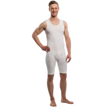 Zdravotnický oděv Body bez rukávů se zipem v rozkroku - 001-bílá / S