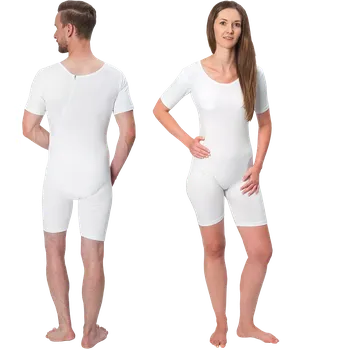 Zdravotnický oděv Body bílé se zipem na zádech - 001-bílá / XL
