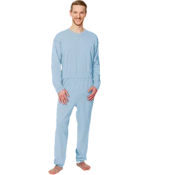 Zdravotnický oděv Overal se zipy v rozkroku i na zádech [4.688] - 033 - blankytně modrá / M / kr. rukáv