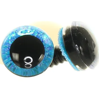 Oči třpytivé tyrkysové 18 mm