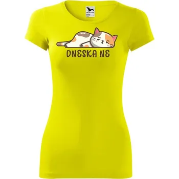 Dámské tričko DOBRÝ TRIKO Dámské tričko Dneska ne Velikost: XS, Barva: Citrónová