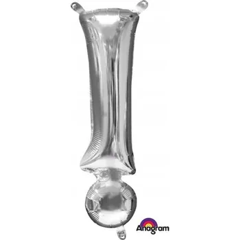 Balónek Fóliový balónek 33 cm Symbol Stříbrný Mini