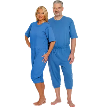 Zdravotnický oděv Krátký overal se zipem na zádech [4.710] - 059 - chrpová modř / M