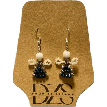 Náušnice Andělské náušnice - modro stříbrné