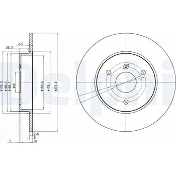 Brzdový kotouč Brzdový kotouč DELPHI BG3526