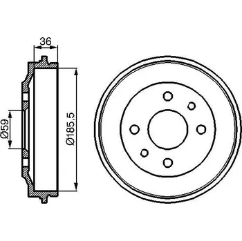 Brzdový buben Brzdový buben BOSCH 0 986 477 055