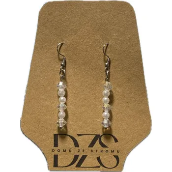 Náušnice Bílá aura - minimalistické vysací náušnice