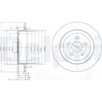 Brzdový kotouč Brzdový kotouč DELPHI BG3593