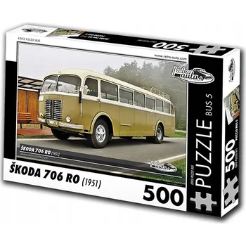 Puzzle Puzzle 500 dílků Autobus č. 5 Škoda 706 RO (1951)