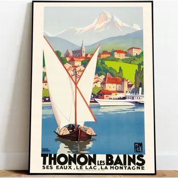 Obraz Plakat Podróżniczy Podróże Vintage bez rámu 29,7 x 42 cm