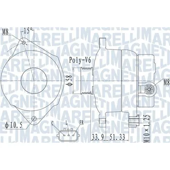 Alternátor Generátor MAGNETI MARELLI 063732138010
