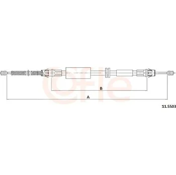 Brzdový systém Tažné lanko, parkovací brzda COFLE 11.5503