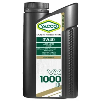 Autodíl Motorový olej YACCO VX 1000 LL 0W-40, 1L