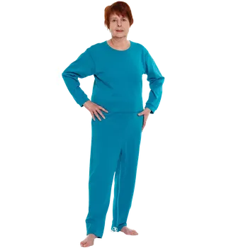 Zdravotnický oděv overal se zipem v rozkroku pro menší osoby [4.682] - 080 - petrolejová / dl. rukáv