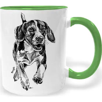 Hrnek - Beagle Barva: Zelená