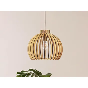 Závěsný lustr z masivního dřeva E27 / 330 - WRE141