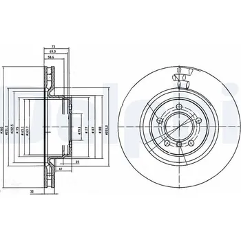 Brzdový kotouč Brzdový kotouč DELPHI BG9009C
