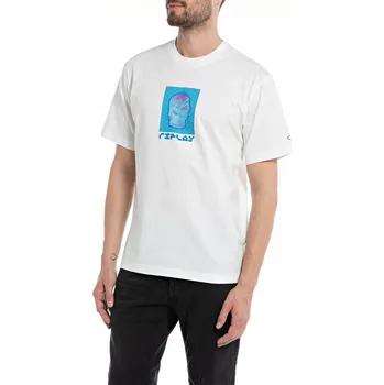Pánské tričko Tričko Replay White 011 1057827 S