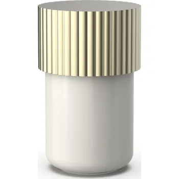 Úložný box Decor Walther, Koupelnová dóza Of Line se zlatým víkem 7,6 cm krémová - Formadore