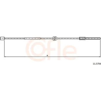 Lanko parkovací brzdy Tažné lanko, parkovací brzda COFLE 11.5756