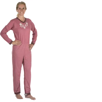 Dámský overall Dámský overal se zipy v rozkroku i zádech [4.717] - 602 - vzor / S / dl. rukáv