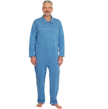 Zdravotnický oděv Overal se zipem v rozkroku [4.681] - 059 - chrpová modř / M / dl. rukáv