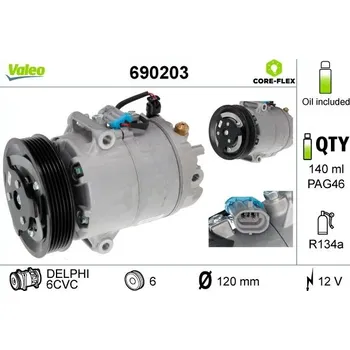 Kompresor klimatizace Kompresor, klimatizace VALEO 690203