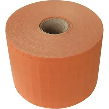 Kotouček do pokladny a tiskárny štítků Role se štítky 82×38 mm - oranžová