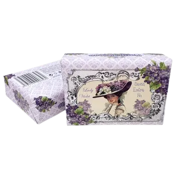 Svíčka Soap Luxusní české mýdlo, Lady Violet v dekorovaném obalu - 200 g