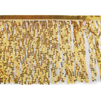 Třásně s holografickými flitry šíře 30 cm, Balení 1 m, Varianta 2 zlatá hologram