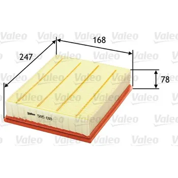Vzduchový filtr Vzduchový filtr VALEO 585018