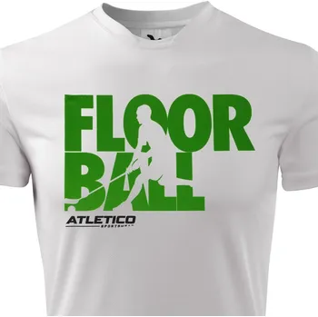 Pánské tričko Funkční tričko Florbal - velikost L, Barva Bílá