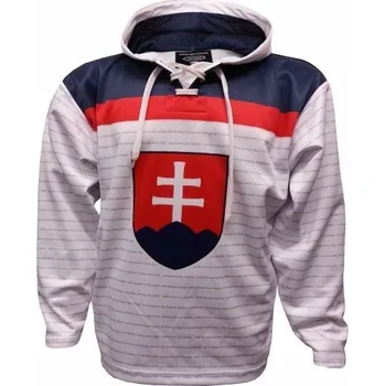Pánská mikina Mikina Slovensko bílá - velikost M