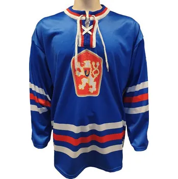 Hokejový dres Hokejový retro dres ČSSR 1976 modrý - velikost M