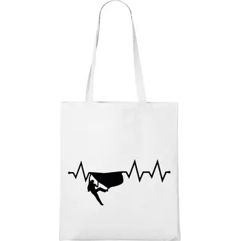 DOBRÝ TRIKO Bavlněná taška s potiskem Tep horolezec Barva: Bílá