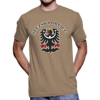 Pánské tričko Tričko Slezská orlice - velikost L, Barva Modrošedá