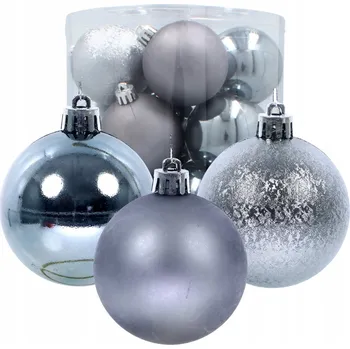 Vánoční dekorace Vánoční Vánoční Baňky Grafit 6cm plastové Vánoční Koule , 30 ks